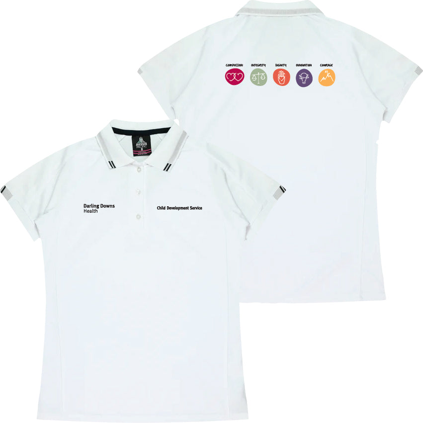 Darling Downs Health - Child Development Service Ladies Flinders Polo (Size 20-26)