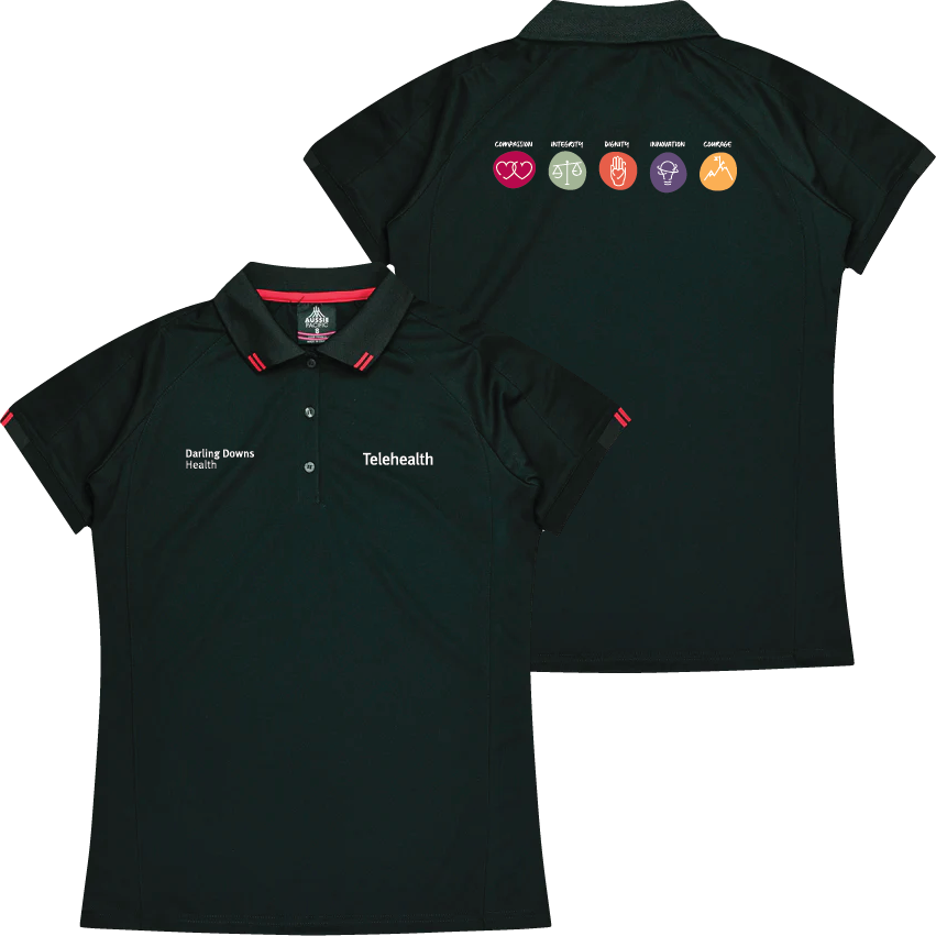 Darling Downs Health - Telehealth Ladies Flinders Polo (Size 20-26)
